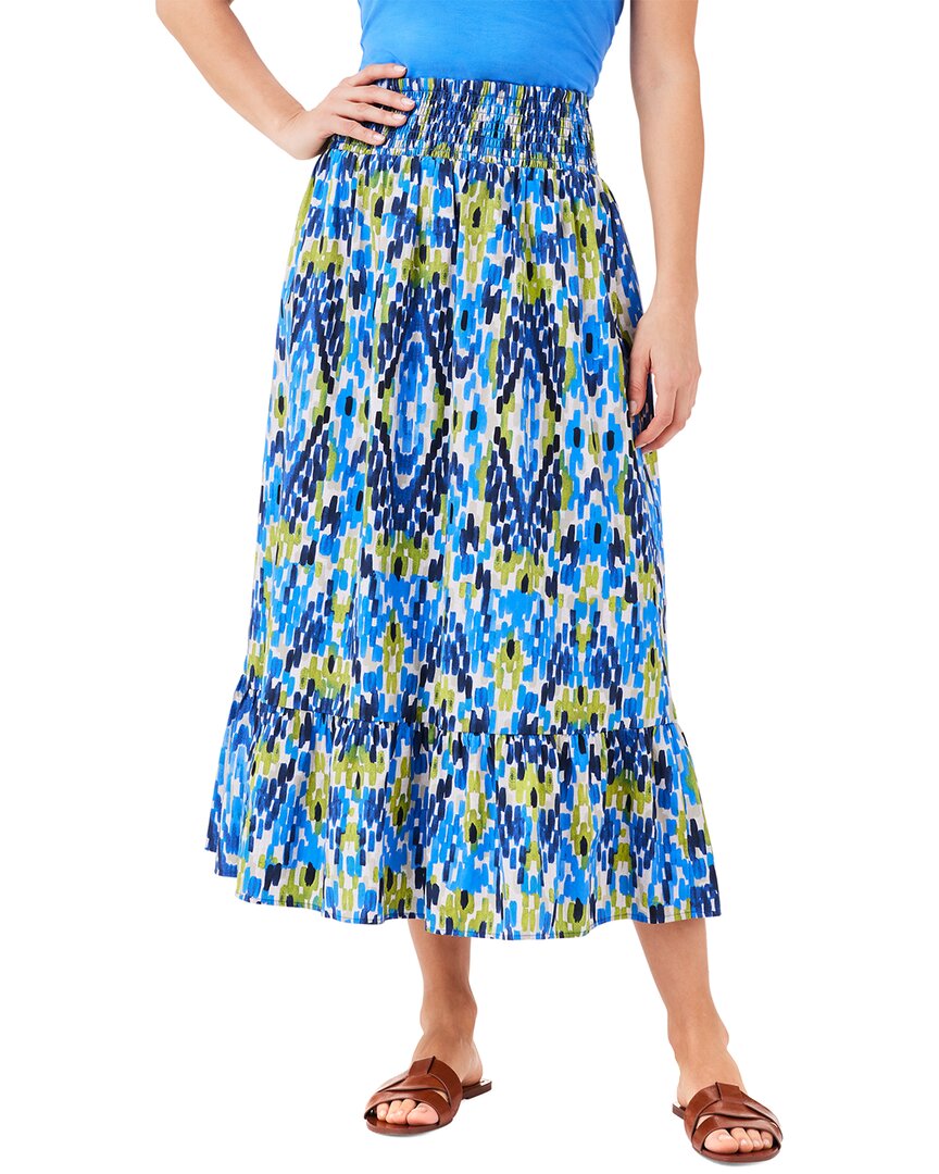 Nic+Zoe Petite Diamond Dash Skirt Blue Multi