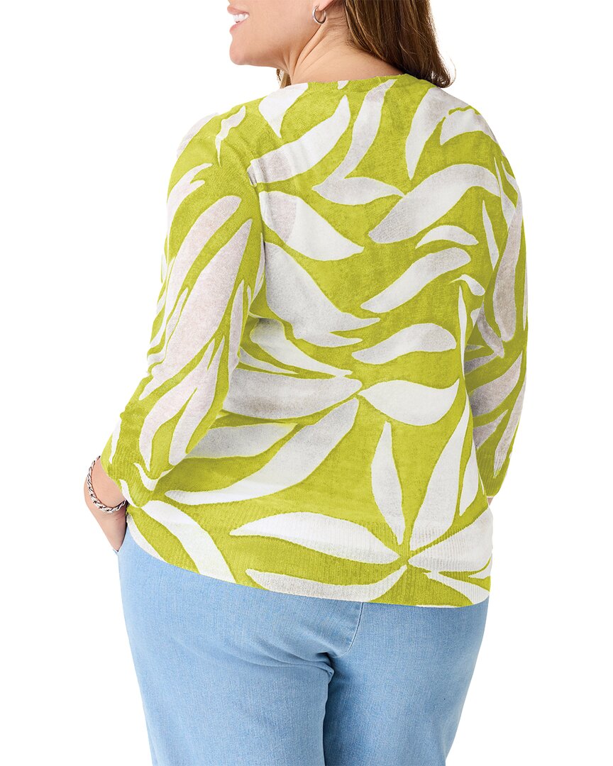 Nic+Zoe Plus Meadow Mix 4-Way Linen-Blend Cardigan