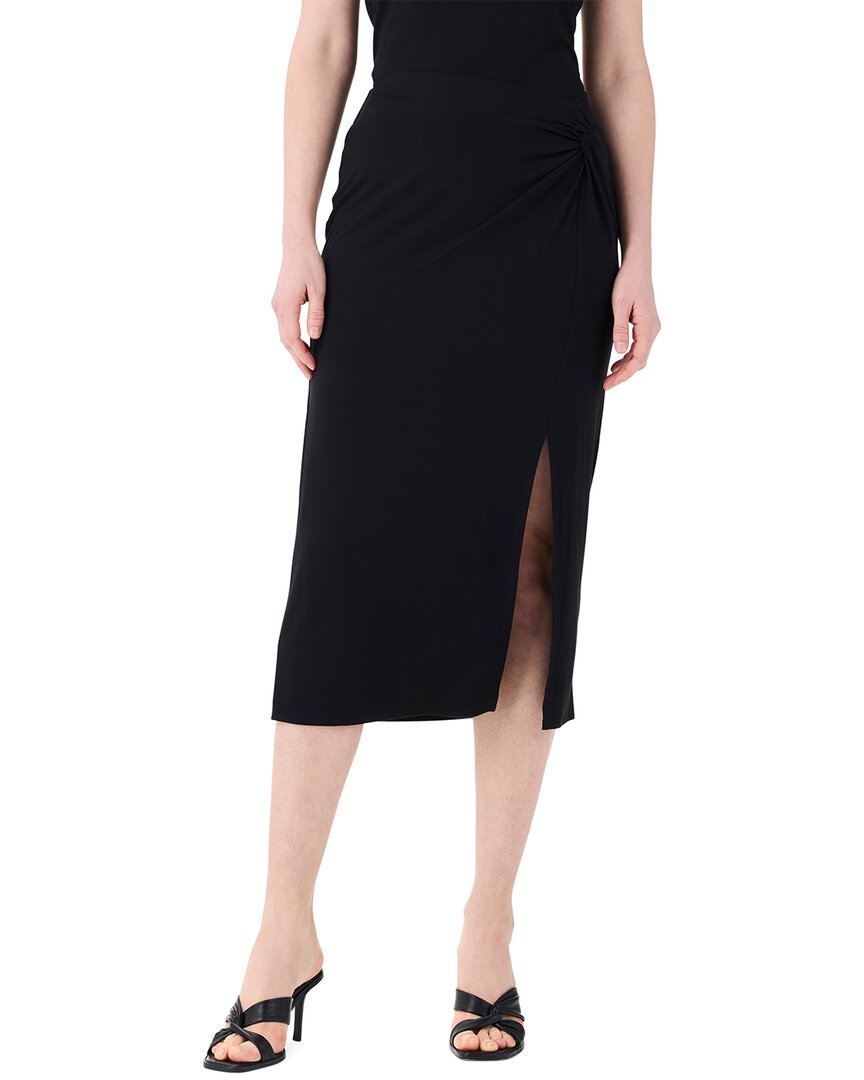 Nic+Zoe Sleek Jersey Sarong Skirt Black Onyx