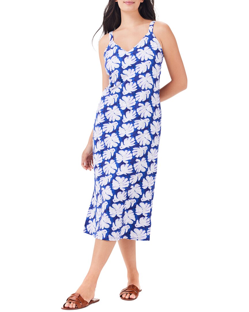 Nic+Zoe Shadow Palm Tank Dress Regular 4 (S) Blue Multi
