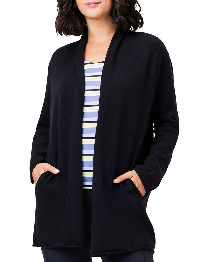 Nic+Zoe Cool Down Open Front Cardigan Regular 4 (S) Black Onyx