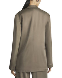 Lafayette 148 New York Notch Lapel Patch Pocket Silk Blazer