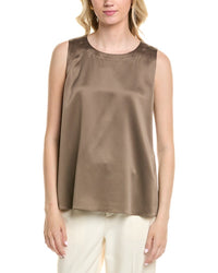 Lafayette 148 New York Silk Blouse Regular 8 (M) Gray