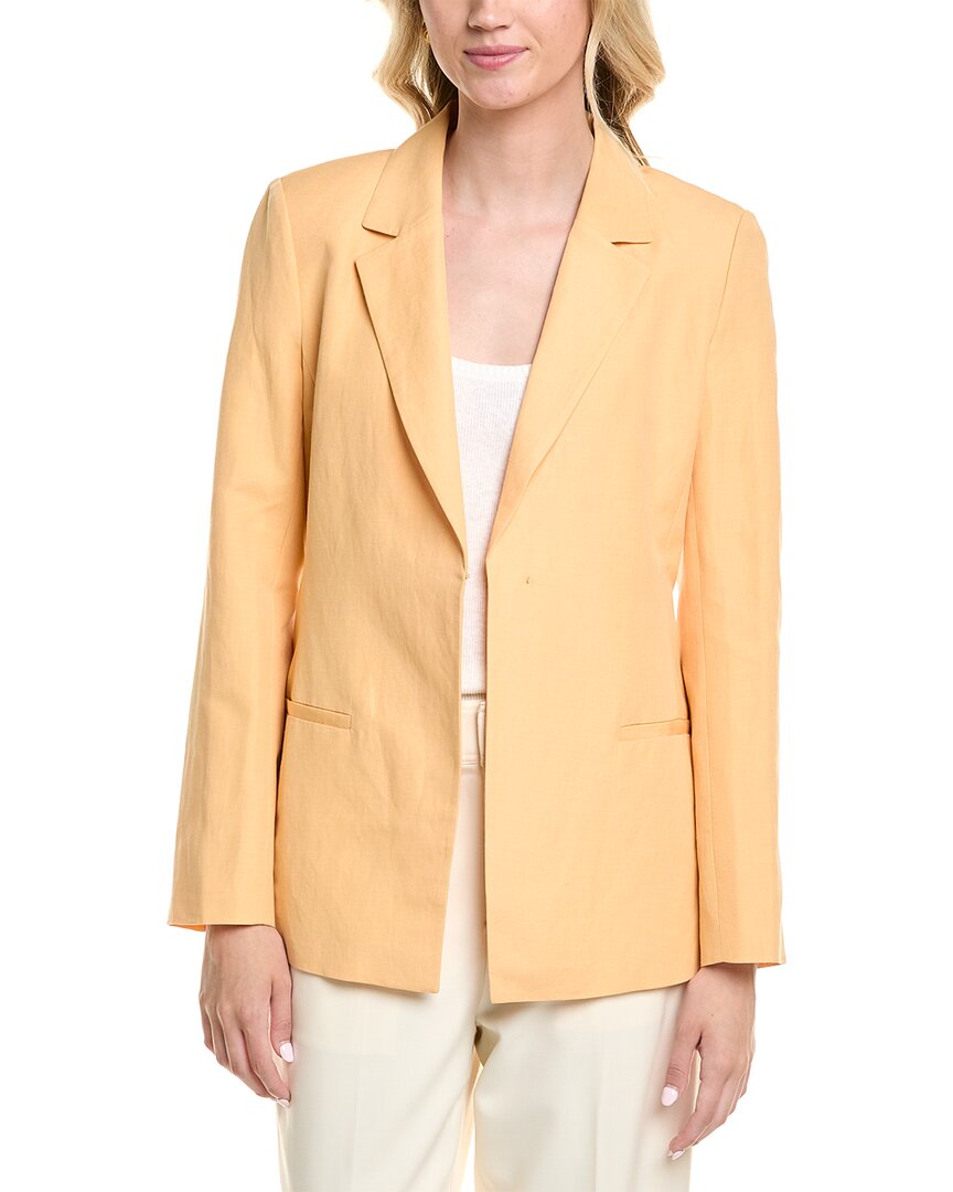 Lafayette 148 New York Silk & Linen-Blend Blazer Yellow