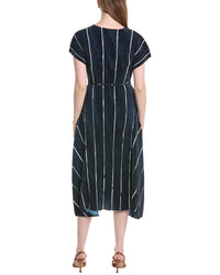 Lafayette 148 New York Belted Plisse Flared Maxi Dress