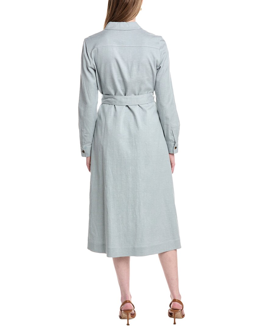Lafayette 148 New York Sonny Linen-Blend Dress - Blue