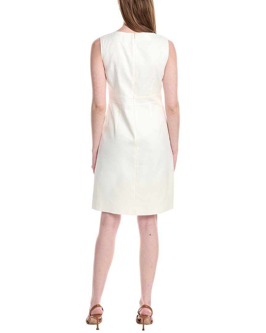 lafayette 148 linen dress Lafayette 148 New York Belted Cap-Sleeve Silk-Linen Midi Dress
