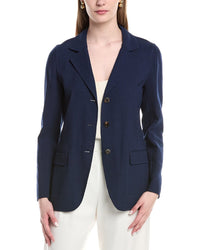 Lafayette 148 New York Rogers Wool Blazer Blue