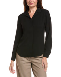 Lafayette 148 New York Slim Hidden Closure Blouse