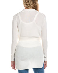Lafayette 148 New York Belted Silk-Blend Cardigan