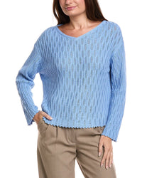 Lafayette 148 New York Lafayette 148 New York Honeycomb Silk-Blend Sweater