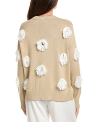 Lafayette 148 New York Feather Fringe Silk-Blend Sweater