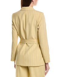 Tahari Asl Woven Stripe Blazer