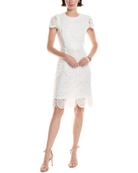 Tahari Asl Petite Midi Dress White