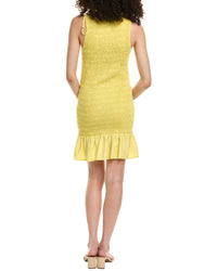 Bella Dahl Smocked Tie Neck Mini Dress