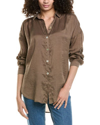 Bella Dahl Flowy Beach Shirt Brown