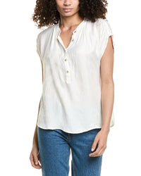 Bella Dahl Cap Sleeve Henley Beige Regular 0 (XS)