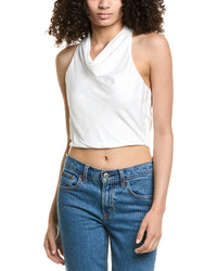 Bella Dahl Tie Back Bias Halter White