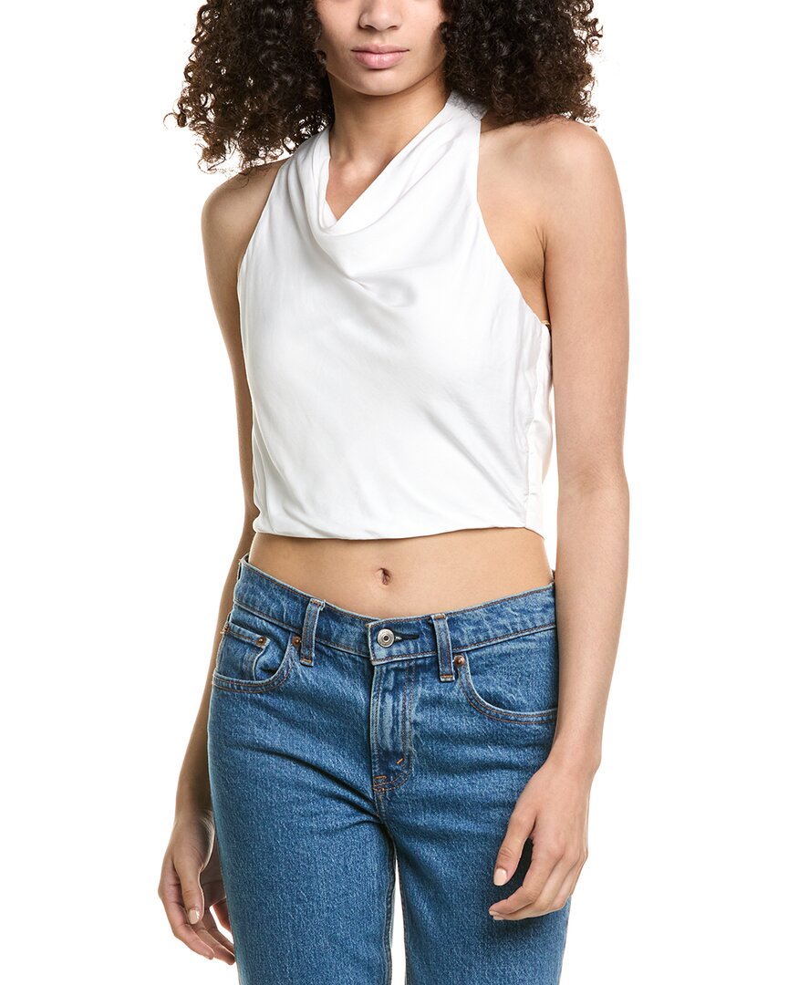 Bella Dahl Tie Back Bias Halter White
