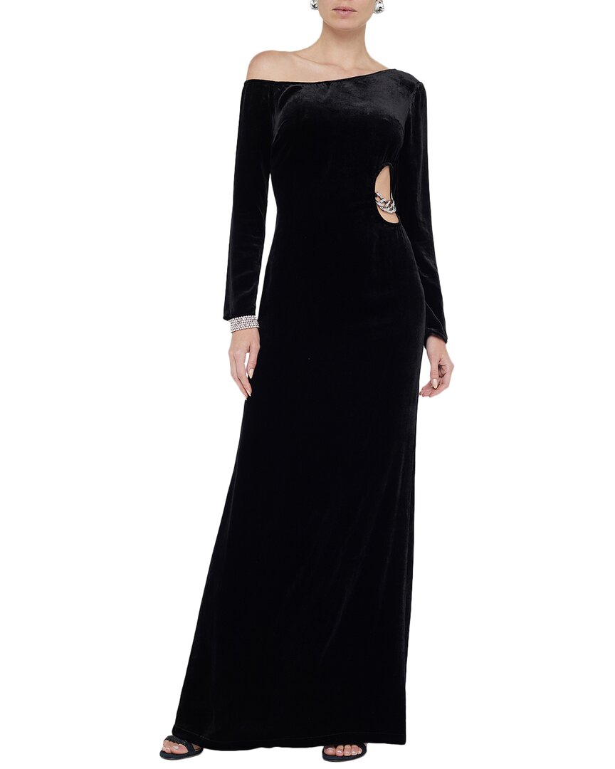 L'agence Seren Cutout Silk-Blend Maxi Dress