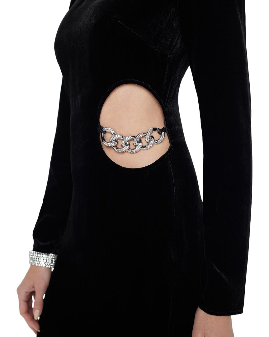 L'agence Seren Cutout Silk-Blend Maxi Dress