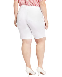 Nydj Plus Briella Optic White Short