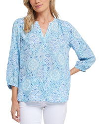 Nydj Petite Pintuck Blouse Pink
