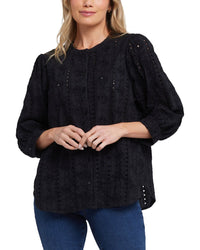 Nydj Bonnie Blouse Black
