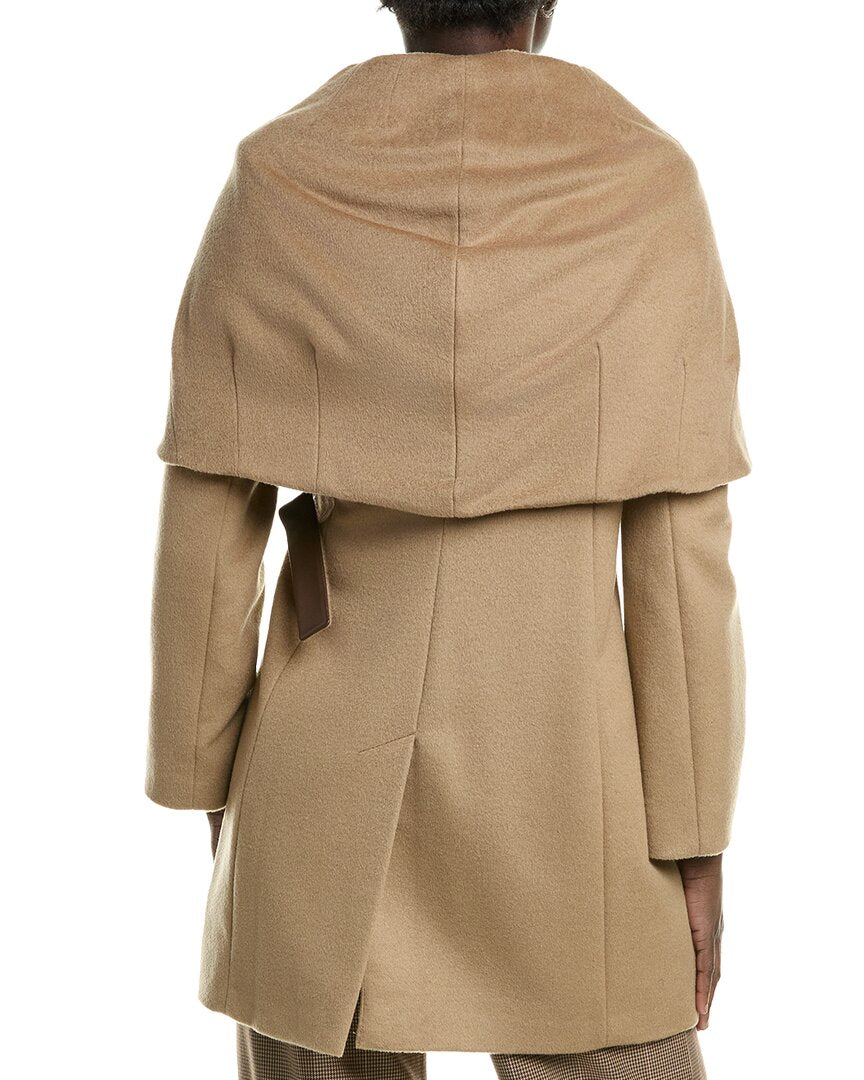 Via Spiga Wool-Blend Hooded Coat