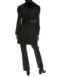 Via Spiga Via Spiga Asymmetrical Zip Wool-Blend Coat