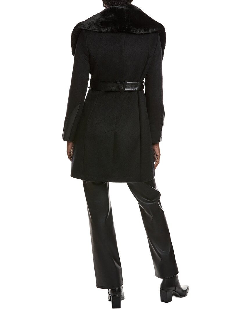 Via Spiga Via Spiga Asymmetrical Zip Wool-Blend Coat