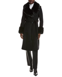 Via Spiga Via Spiga Belted Wool-Blend Coat