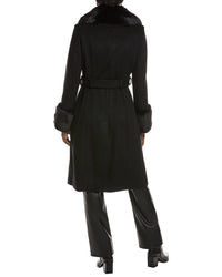 Via Spiga Via Spiga Belted Wool-Blend Coat