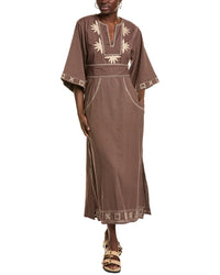 Phie Collective Arizona Midi Dress Brown Multi