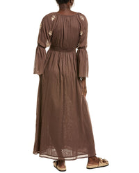 Phie Collective Golden Flower Maxi Dress