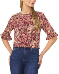 Cece Ruff Cuff Blouse
