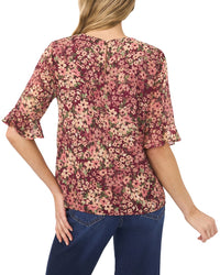 Cece Ruff Cuff Blouse