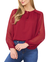 Cece Tie Neck Blouse
