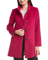 Fleurette Wool-Blend Car Coat