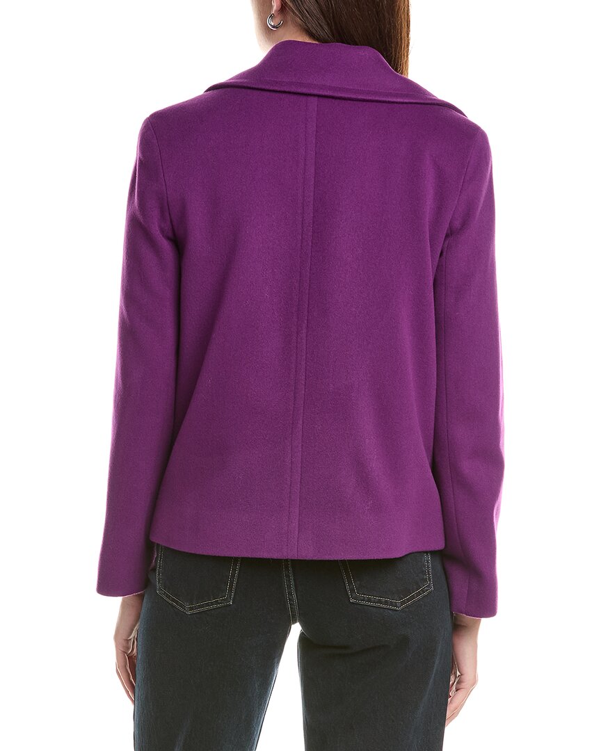 Fleurette Cropped Wool Peacoat
