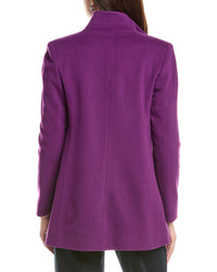 Fleurette Stand Collar Wool Coat