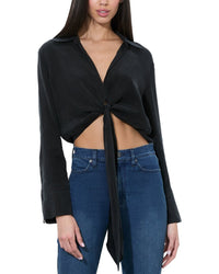 Alice + Olivia Hannon Button Down Black