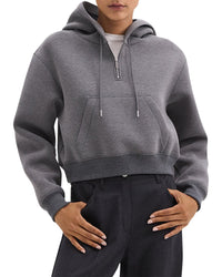 Theory Half Zip Hoodie Grey