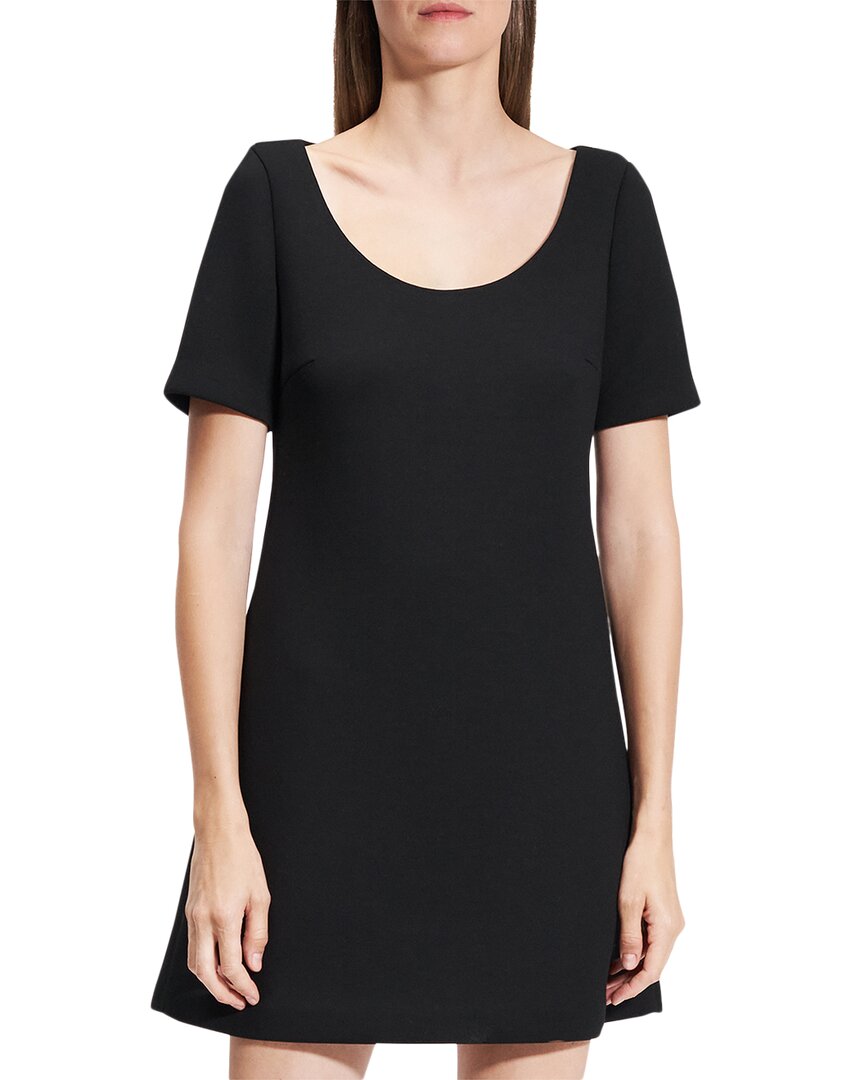 Theory A-Line Scoop Dress Black