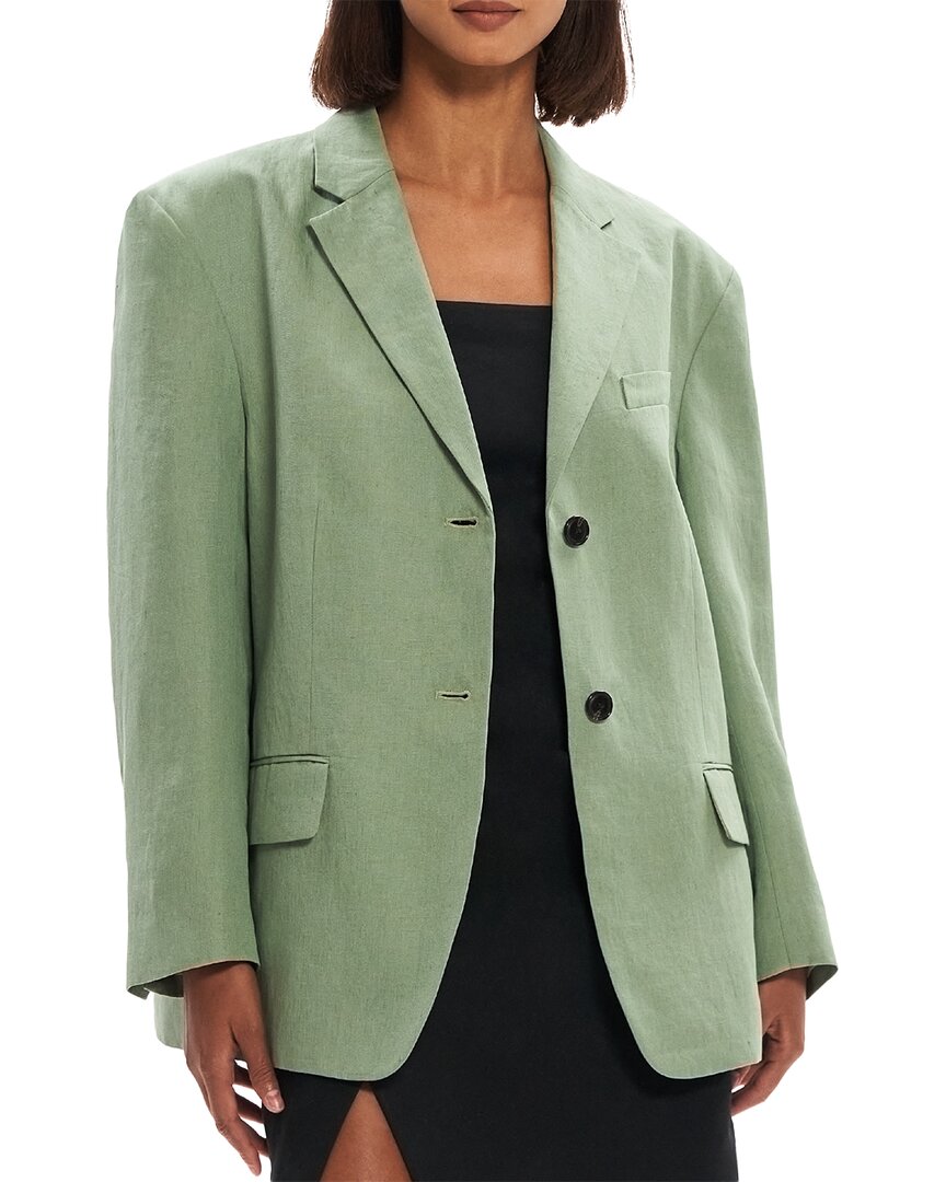 Theory Boxy Oversized Jacket Green