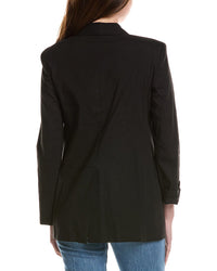 Theory Linen Rolled Sleeve Shawl Blazer
