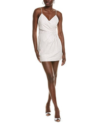 Iro Zeta Leather Mini Dress 40 Beige