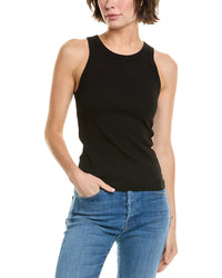Enza Costa Supima Rib Sheath Tank Black