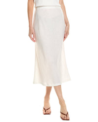 Enza Costa Bias Linen Midi Skirt