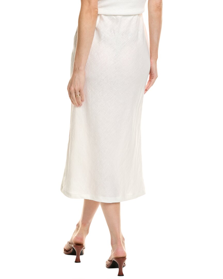 Enza Costa Bias Linen Midi Skirt